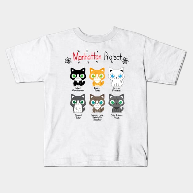 Manhattan Project Sheldon Cats Kids T-Shirt by Vector-Planet